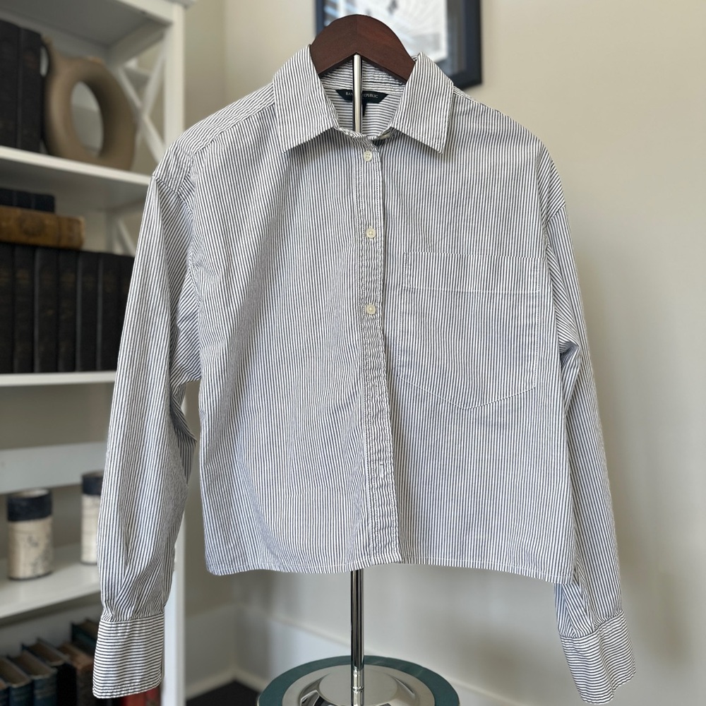 Banana Republic Striped Button-Up Shirt